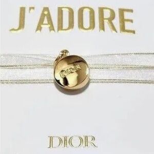 Christian Dior Charm Pendant Ribbon Bracelet NEW